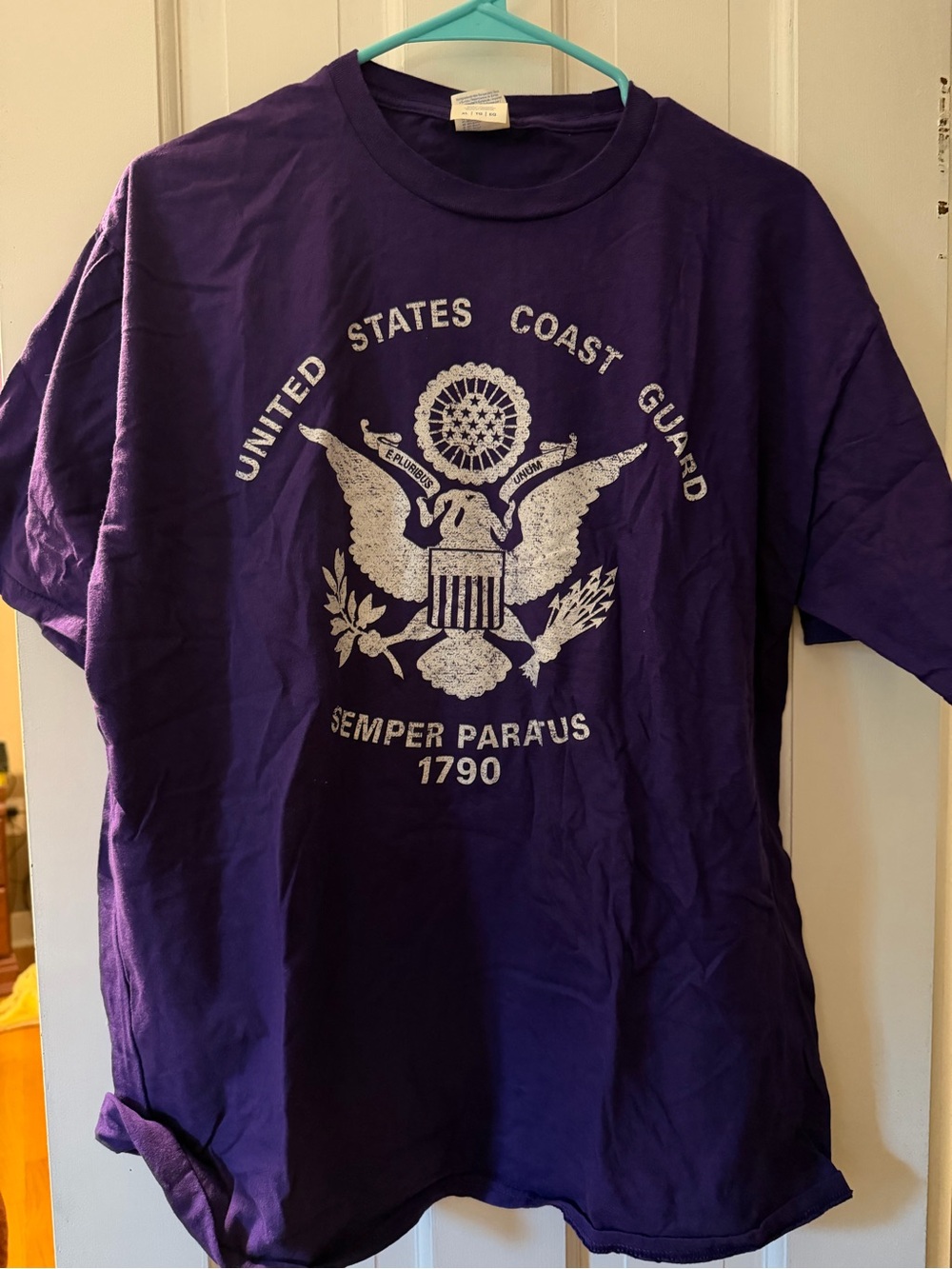Gildan Purple United States Coast Guard Graphic Tee XL